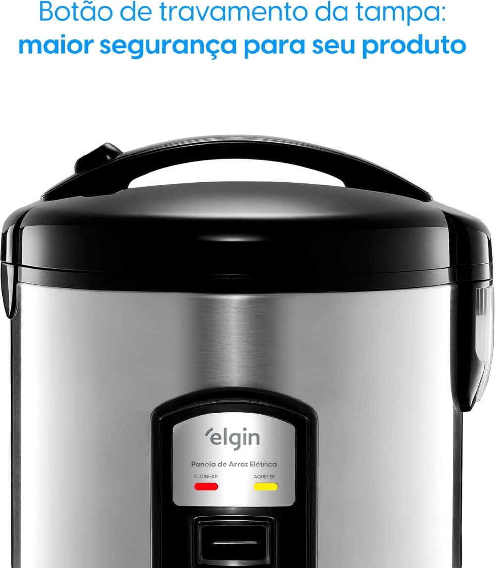 Panela de Arroz Elétrica Gran Rizzo 700W Elgin Antiaderente ... - Image 3