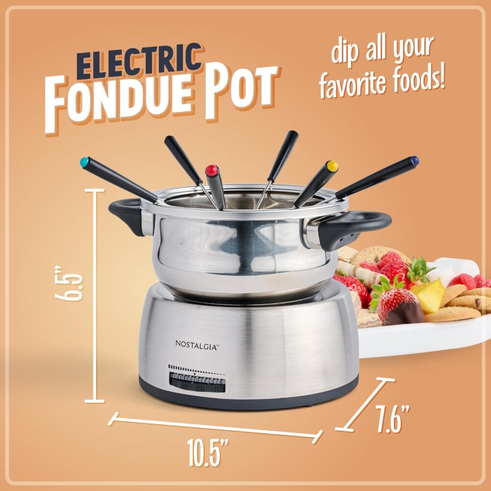 Nostalgia Panela elétrica de fondue, 6 xícaras, máquina de f... - Image 2