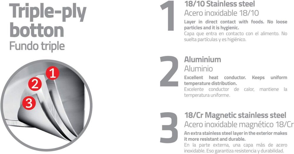 Caçarola Rasa Aço Inox 30 cm Solar Silicone Tramontina - Image 4