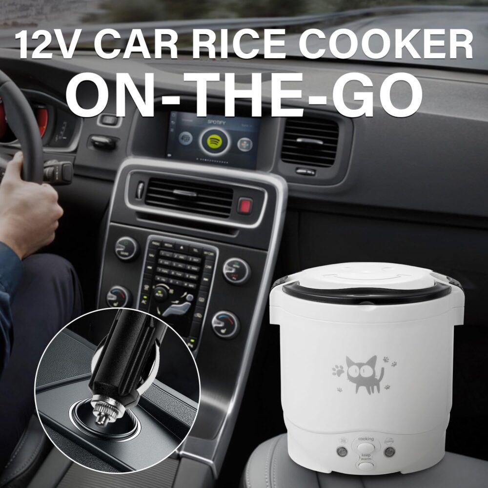 Panela de arroz pequena, lancheira elétrica antiaderente, fu... - Image 2