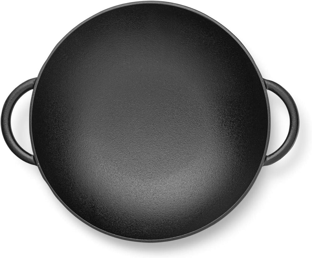 Panela Wok TVT 36 cm 6,0 litros Ferro Fundido com Tampa de V... - Image 3