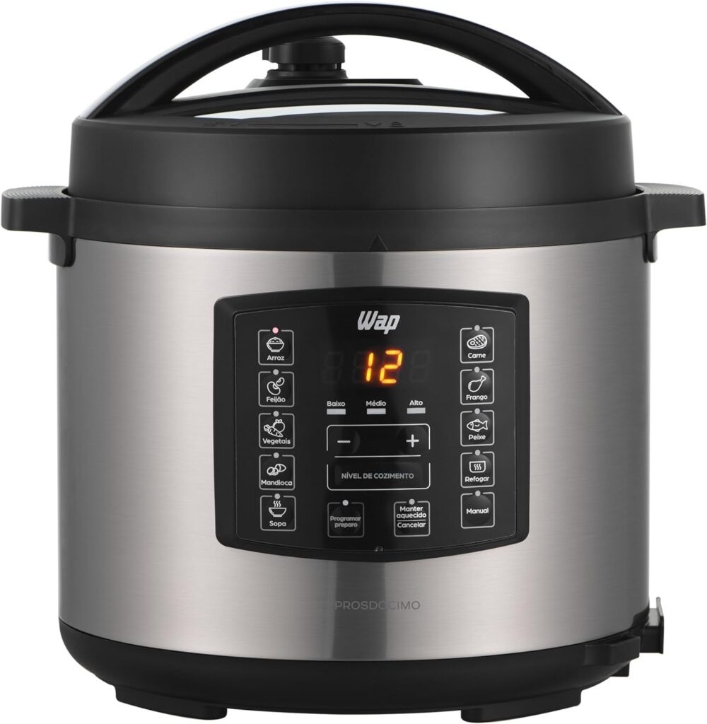 WAP Panela de Pressão Elétrica Inox 1000W com Painel Digital... - Image 6
