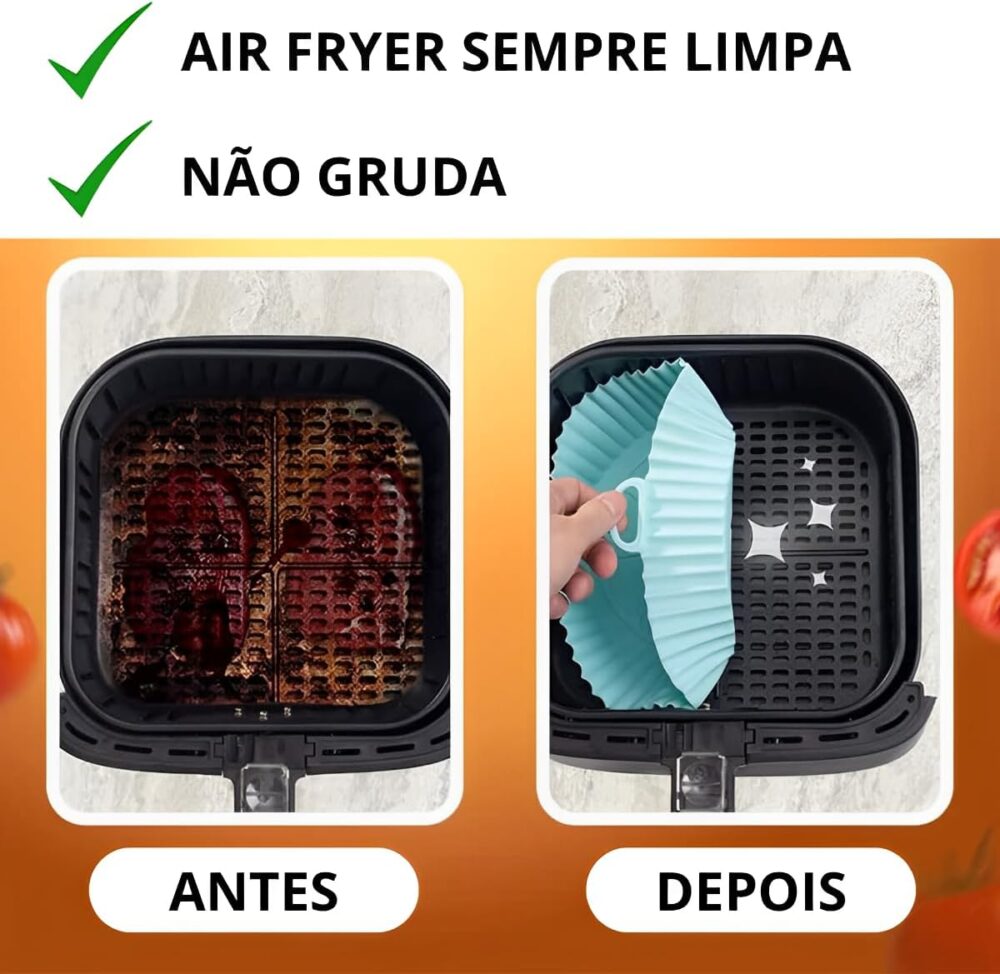 Kit 6 Peças Formas De Silicone Reutilizável Para Air Fryer T... - Image 4