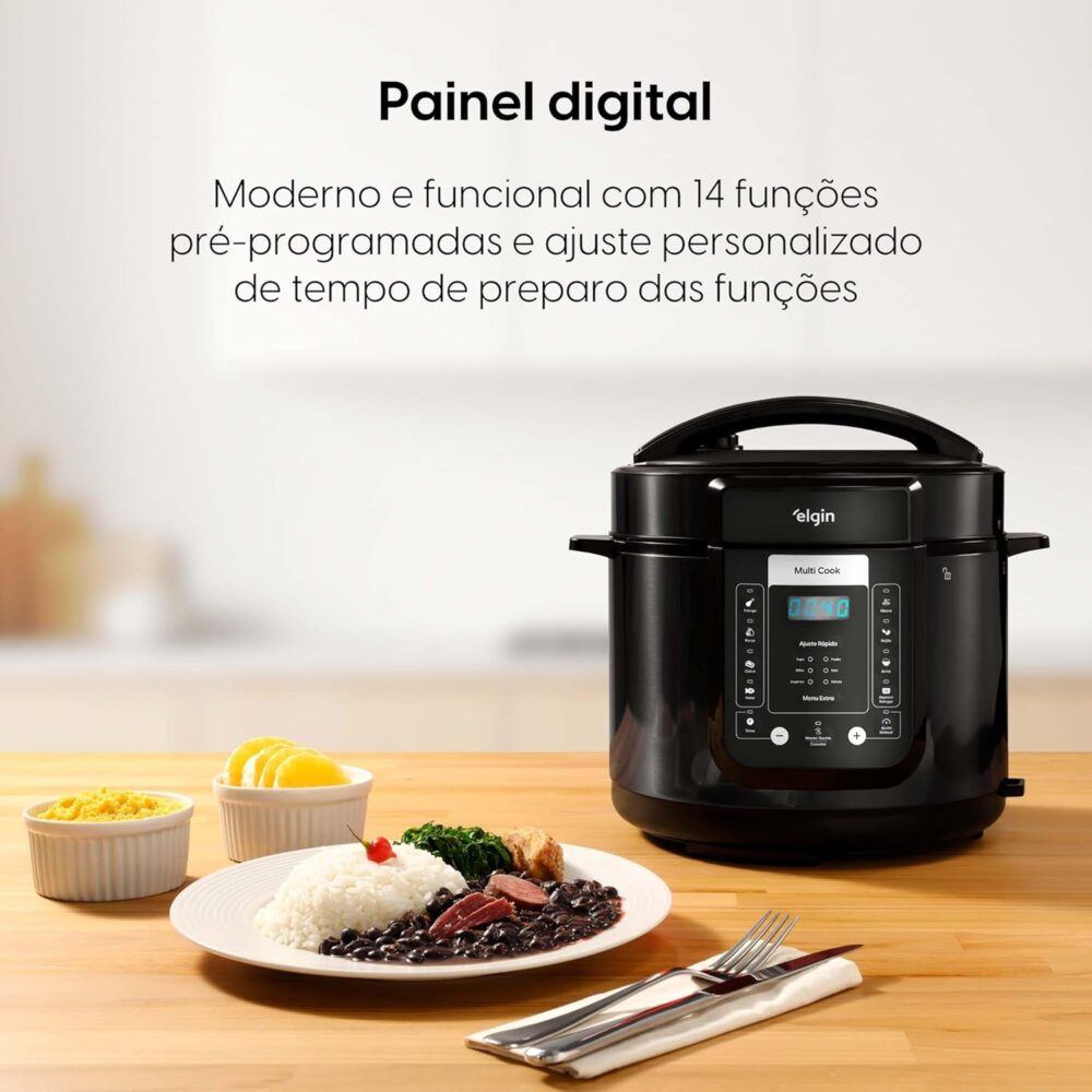 Panela de Pressão Digital Elétrica Multi Cook 5 Litros 110V ... - Image 7