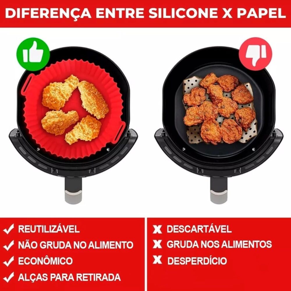 Kit Com 6 Formas de Silicone Reutilizável Cesta Redonda de S... - Image 6