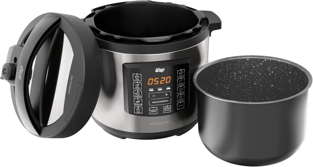 WAP Panela de Pressão Elétrica Inox 1000W com Painel Digital... - Image 10
