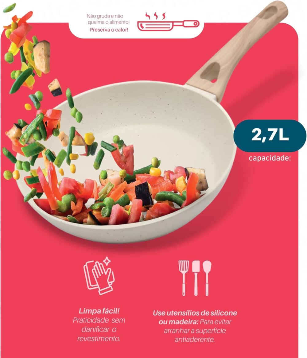 Frigideira Indução 28cm Fundo Triplo Revestimetno Antiaderen... - Image 6