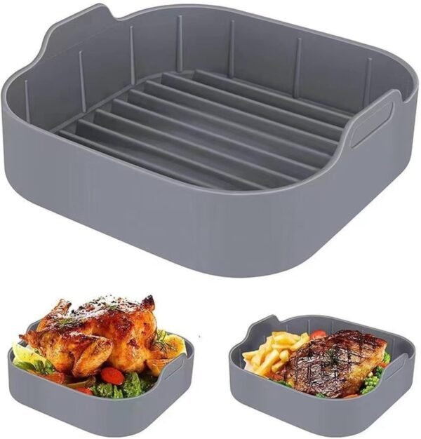 TICKH Formade Silicone Quadrada para Airfryer 18,5x18,5x6cm ... - Image 7