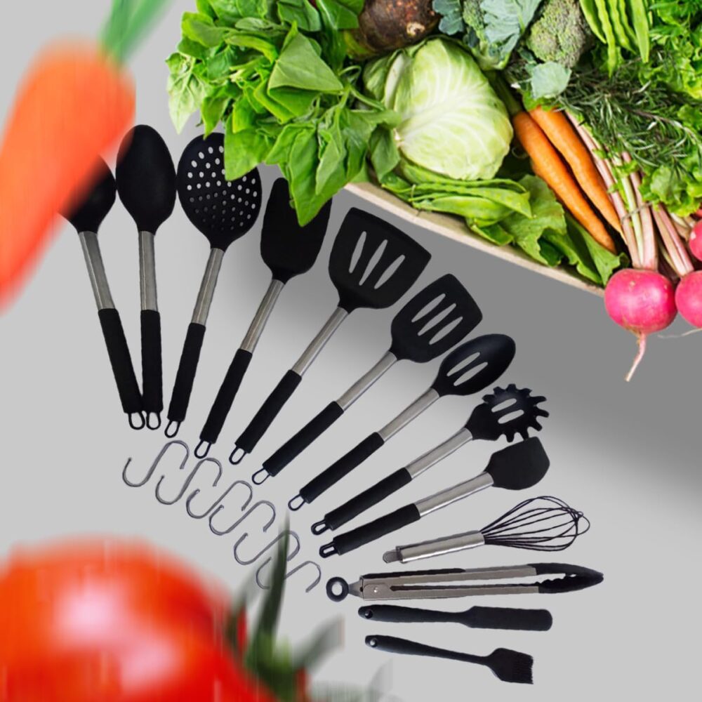 Kit Para Cozinha 14 Peças Utensílios De Silicone Antiaderent... - Image 2
