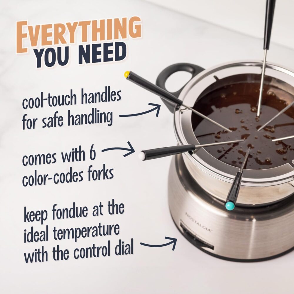 Nostalgia Panela elétrica de fondue, 6 xícaras, máquina de f... - Image 4
