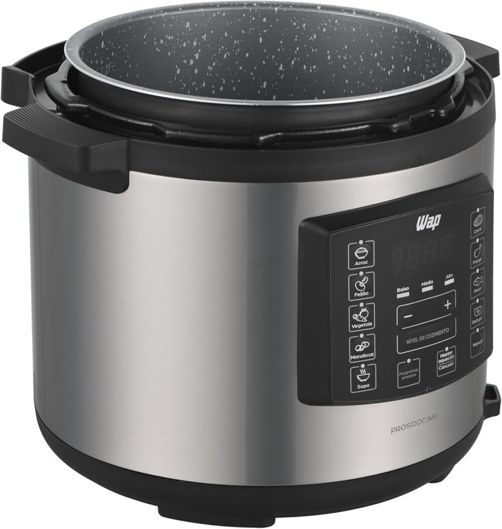 WAP Panela de Pressão Elétrica Inox 1000W com Painel Digital... - Image 9