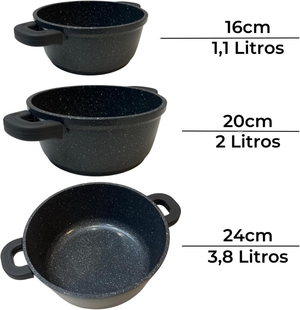Panela Caçarola De Aluminio E Revestimento Cerâmico Tacho co... - Image 4