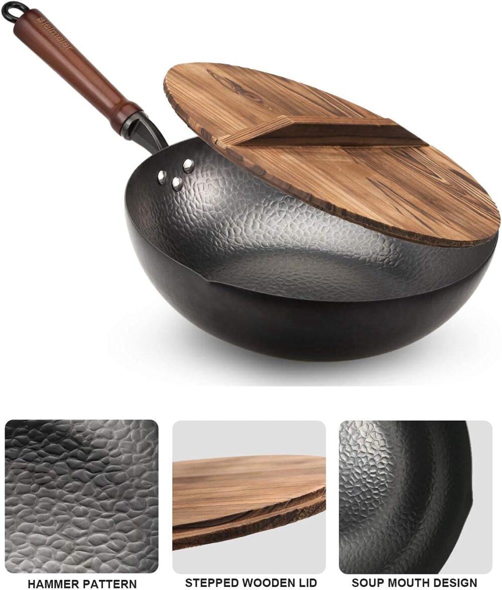 BIELMEIER Frigideira Wok de 32 cm, frigideiras e frigideiras... - Image 4