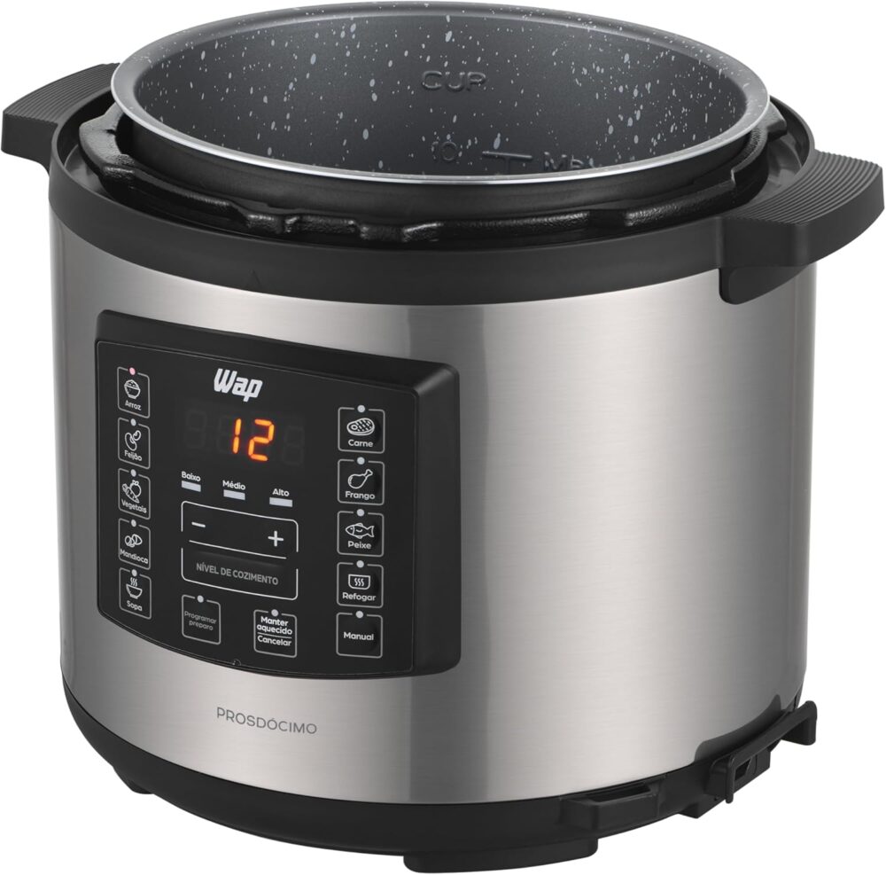 WAP Panela de Pressão Elétrica Inox 1000W com Painel Digital... - Image 7
