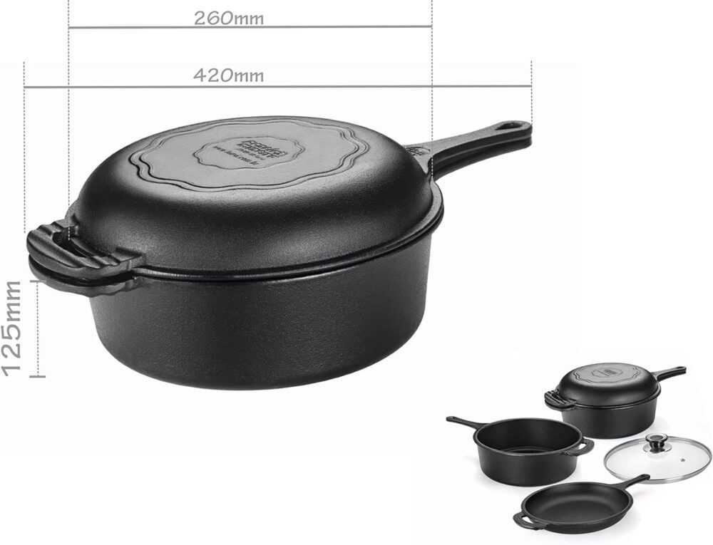 Conjunto Caçarola e Frigideira Multiuso 3,5L / 260 mm - Alça... - Image 3