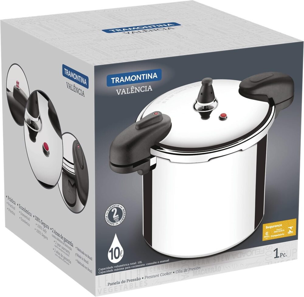 Panela Pressão 10L 24Cm Polida Valencia, Tramontina, 2056402... - Image 6