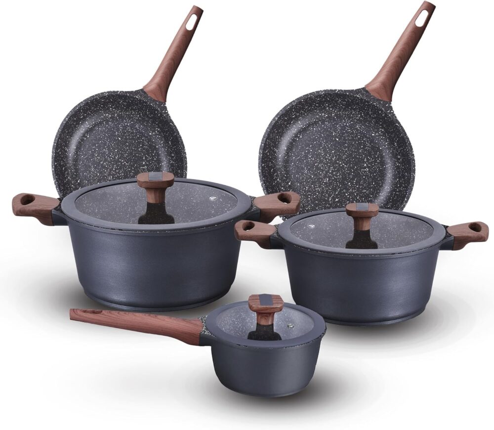 Jogo de Panelas 5 Peças Titanium Exclusive Antiaderente Gran...