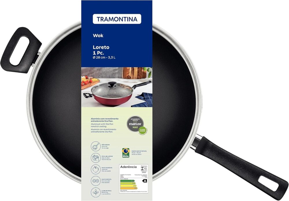 Wok Tramontina Loreto em Alumínio com Revestimento Interno A... - Image 2