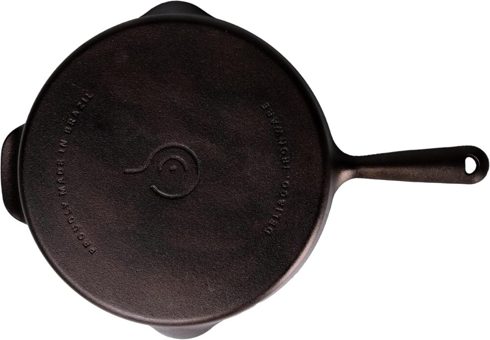 Frigideira de ferro Skillet 30cm, panela de ferro polida e p... - Image 6
