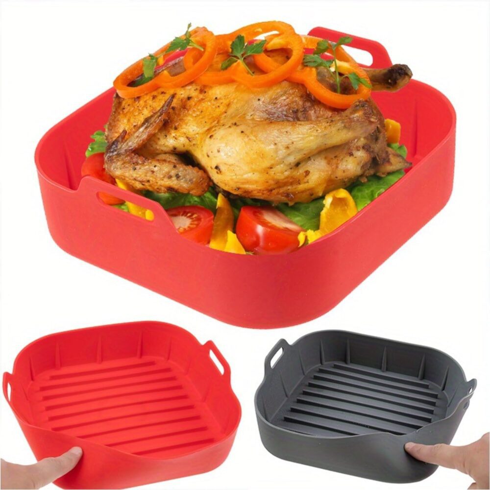 TICKH Formade Silicone Quadrada para Airfryer 18,5x18,5x6cm ... - Image 5