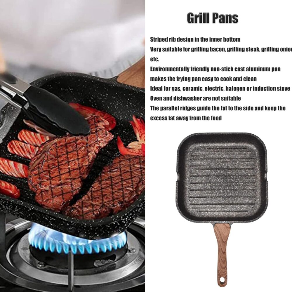 Panelas Para Grelhar, Frigideira Antiaderente Para Tampos De... - Image 2