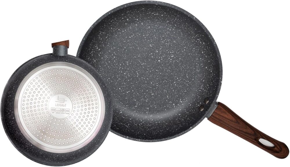 Panela Frigideira Antiaderente 20cm Cinza Em Alumínio Revest...