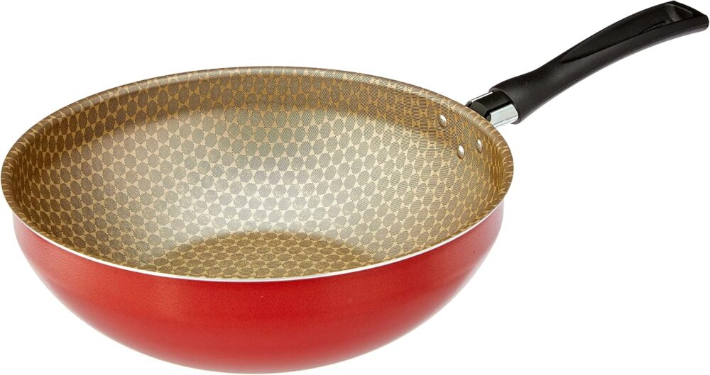 Aluminio Oliveira Wok Luxury Red N. 24 com Tampa - Image 2