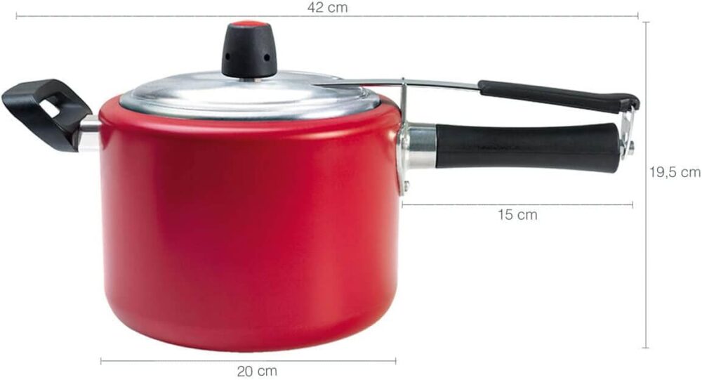 Panela de Pressão BRINOX REVESTIDOS Vapt Vermelho Cereja - Image 3