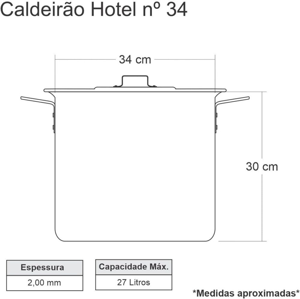 Caldeirão Panela Grande Industrial Profissional Restaurante ... - Image 3