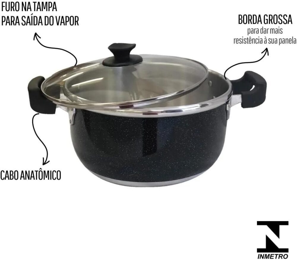 Panela Grande Grosso Caldeirão Risoteira de Alumínio Nº 30 (... - Image 2