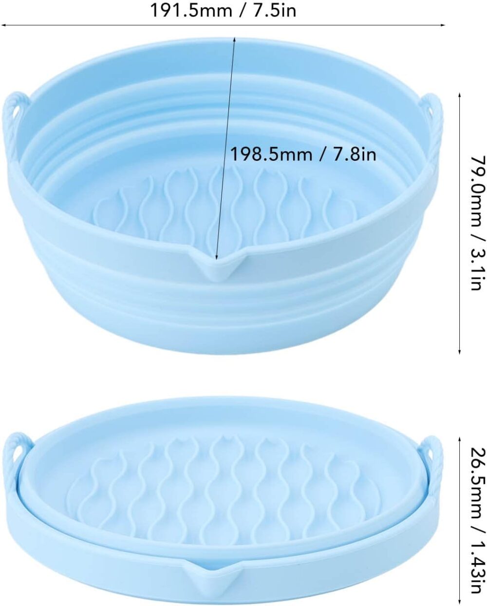 Forro de Panela de Fritadeira de Silicone, Reutilizável, Res... - Image 8