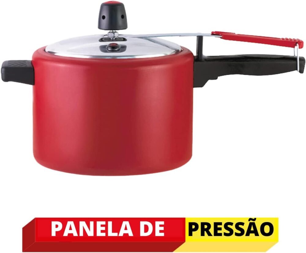 PANELA DE PRESSÃO FECHAMENTO INTERNO 4,5 LTS AA VERMELHO TAM... - Image 2