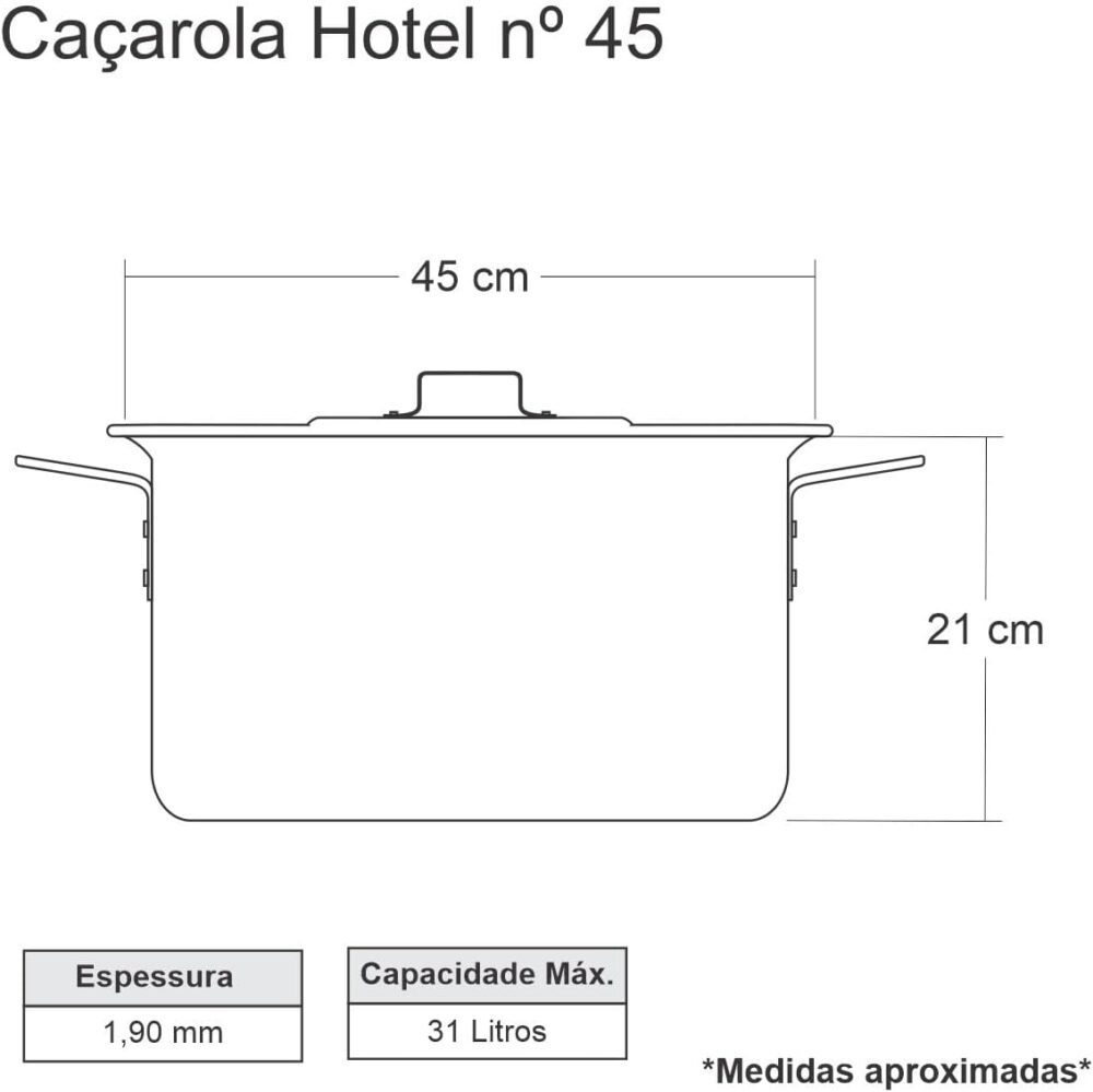 Caçarola Panela Grande Industrial Restaurante Linha Hotel Al... - Image 4