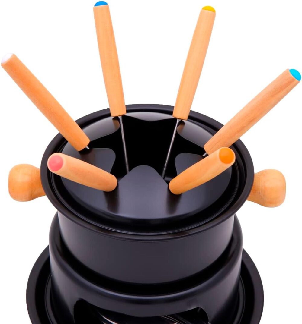 Mimo Style Conjunto Para Fondue 14cm na Cor Preta, Feito em ...
