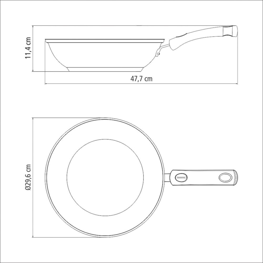Panela Wok Tramontina Inox S/Tampa Solar Silicone 28cm, 6213... - Image 4