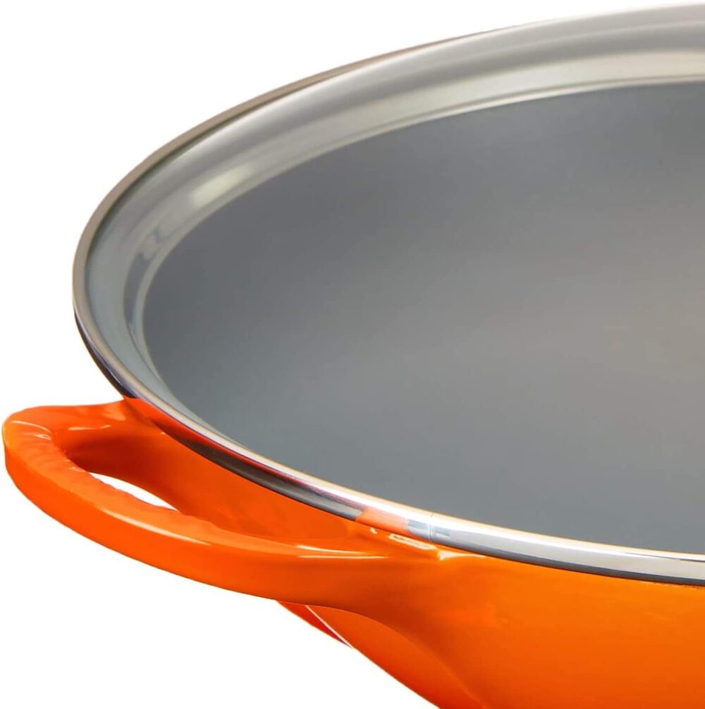 Le Creuset Wok 32cm Com Tampa de Vidro Laranja - Image 3