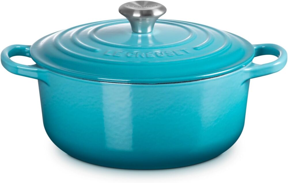 LE CREUSET Panela Redonda Signature 20cm, Azul Caribe, Ferro... - Image 2