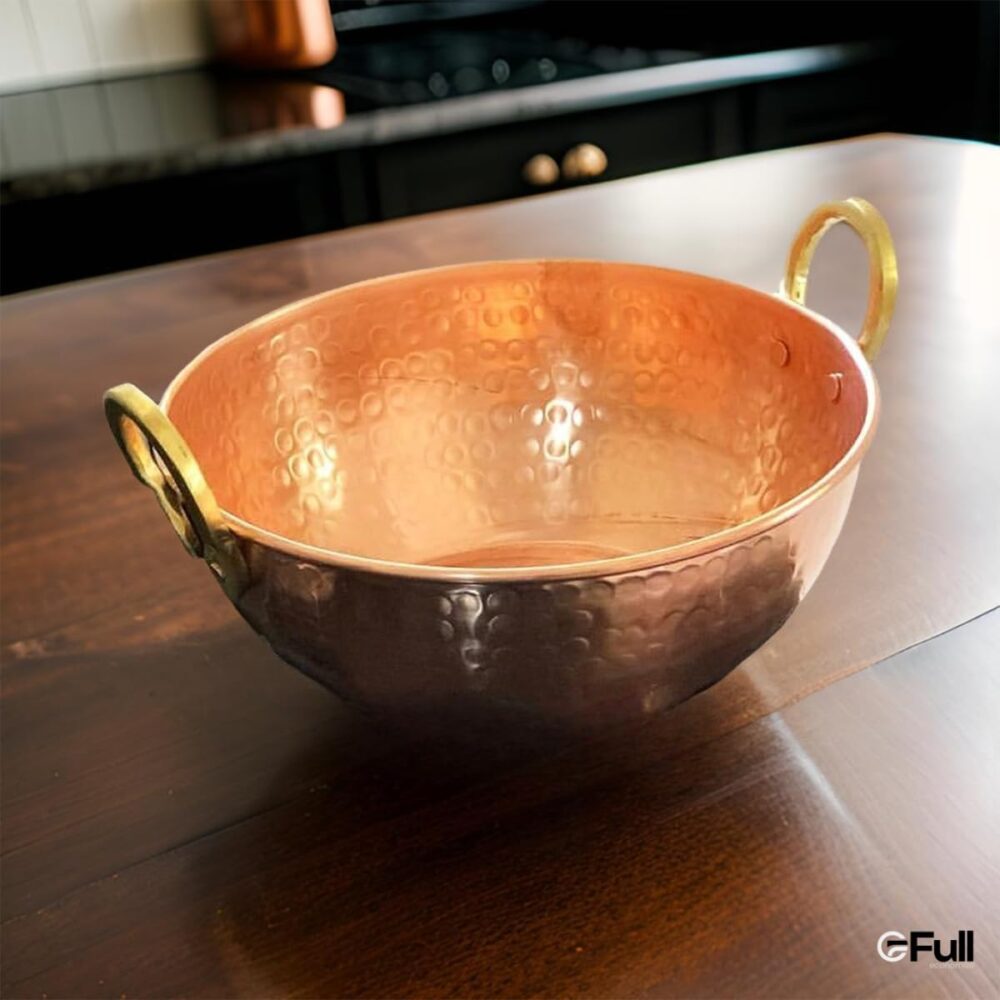 Tacho em Cobre Puro Artesanal Alças em Bronze - 10 litros - Image 5