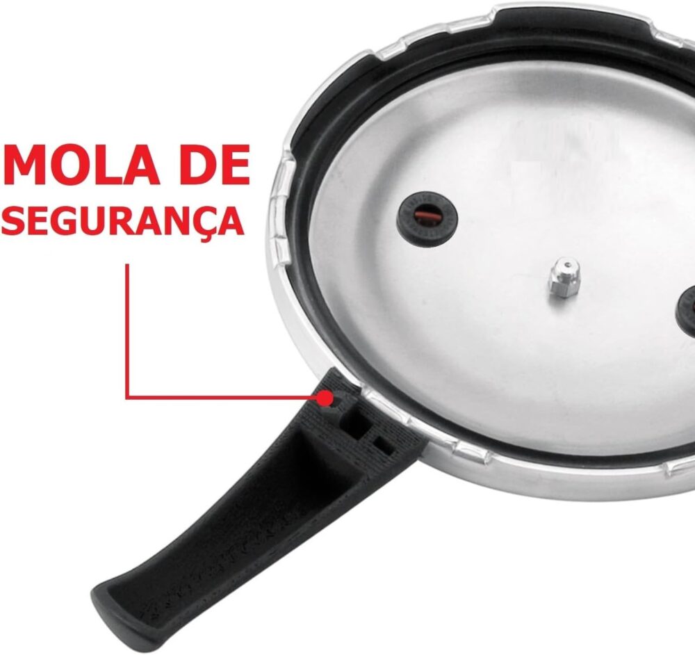 Panela De Pressão 5 Litros Fechamento Externo Polida Alumíni... - Image 6