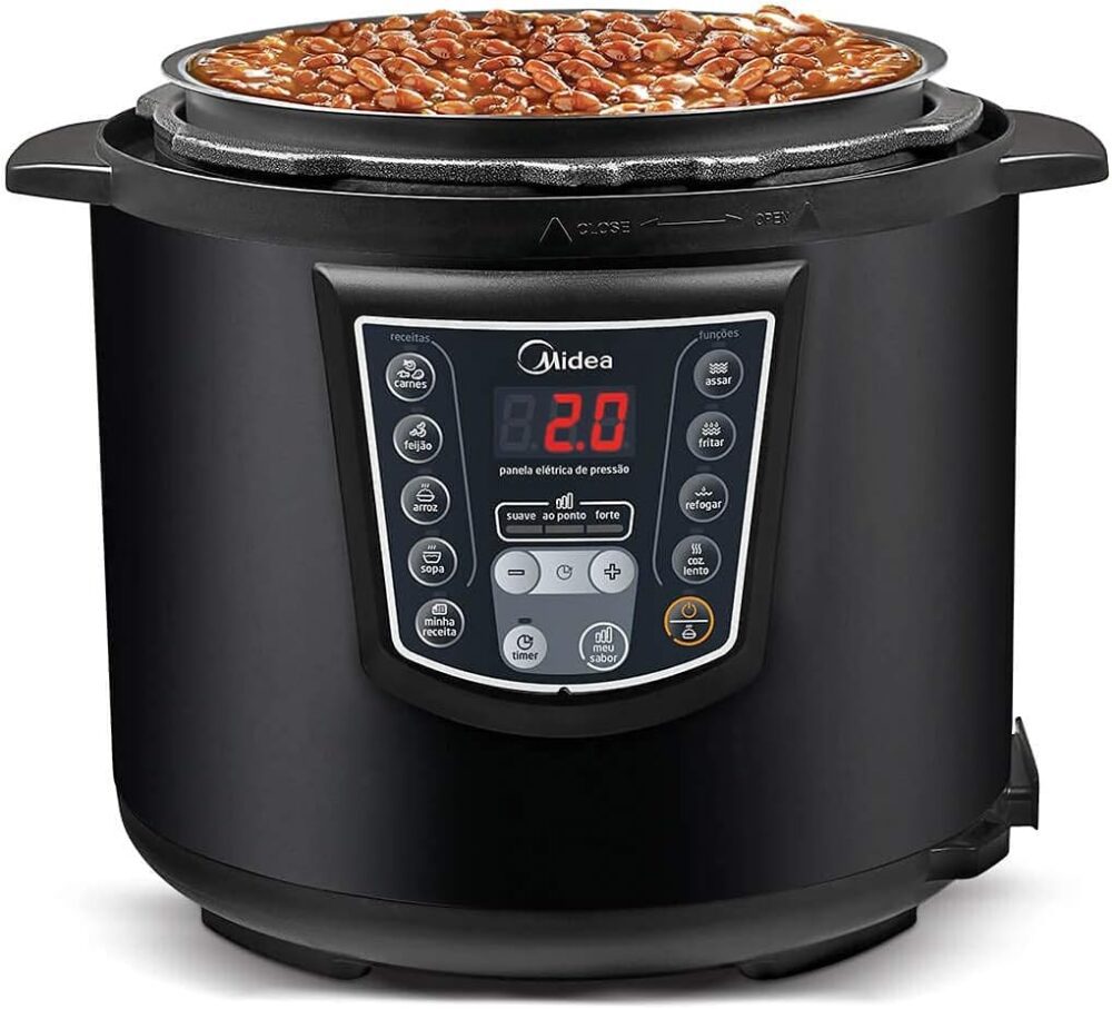 Panela de Pressão Elétrica 6L Digital, 110V, Preto, Midea - Image 2