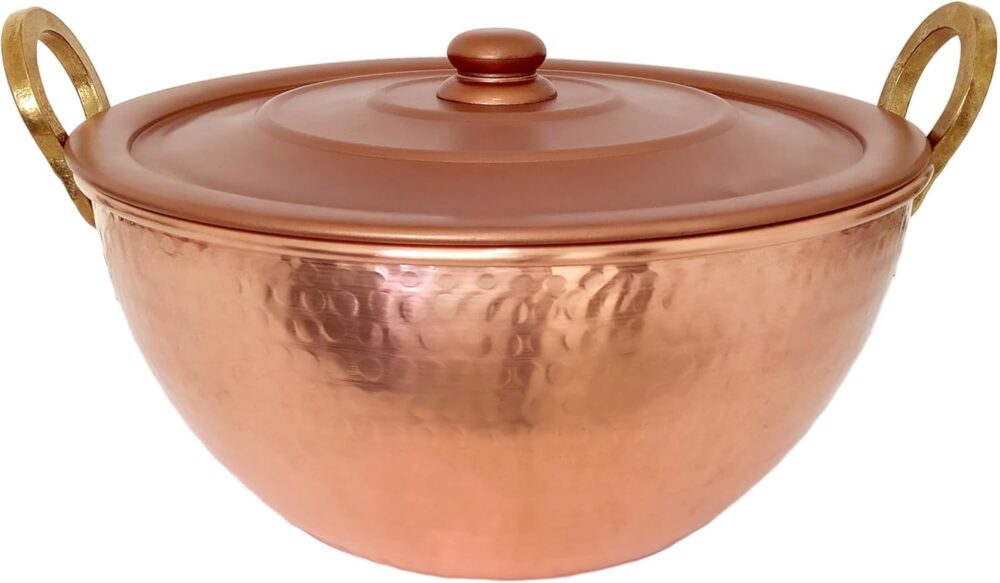 Tacho De Cobre Puro Com Tampa Cobreada 12 Litros - Image 2