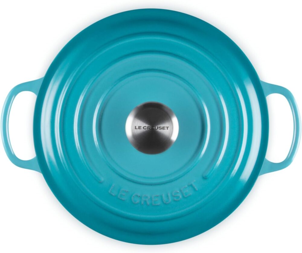 LE CREUSET Panela Redonda Signature 20cm, Azul Caribe, Ferro... - Image 4