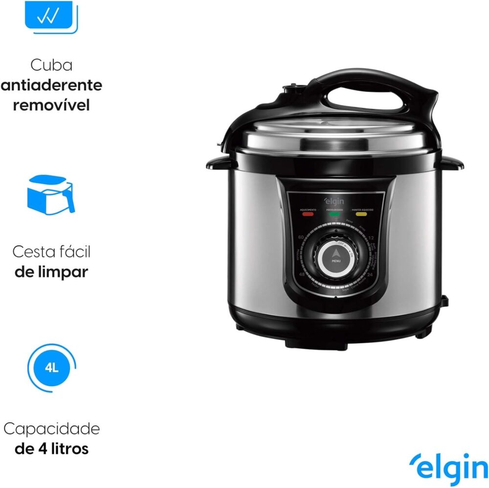 Panela de Pressão Elétrica Elgin 4 Litros Segura e Prática 8... - Image 4