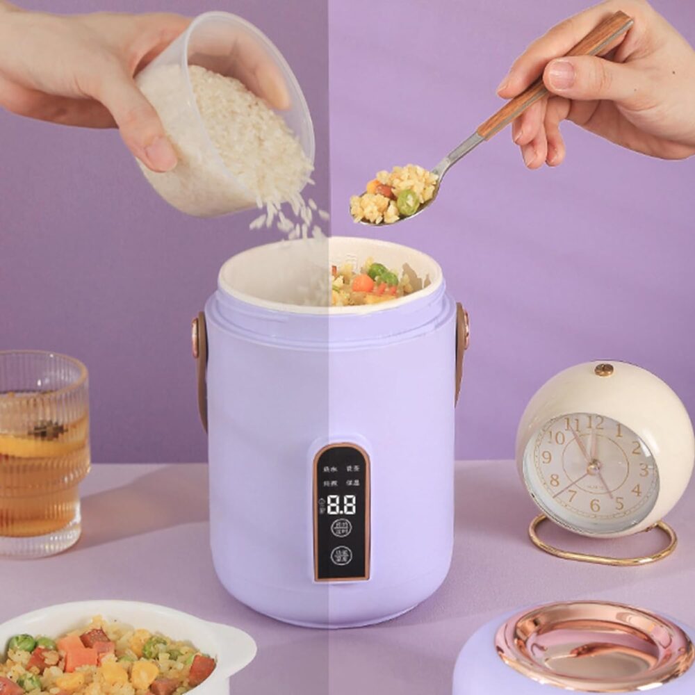 Mini Panela de Arroz, Panela de Guisado Elétrica Fácil de Li... - Image 3