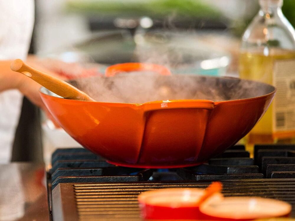 Le Creuset Wok 32cm Com Tampa de Vidro Laranja - Image 4