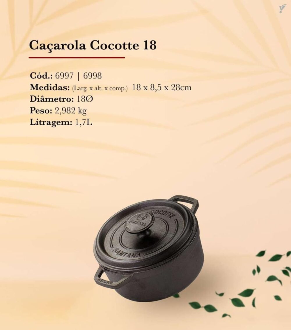 Caçarola Cocotte Pequena 18 Cm Forno Holandês Ferro Fundido ... - Image 8