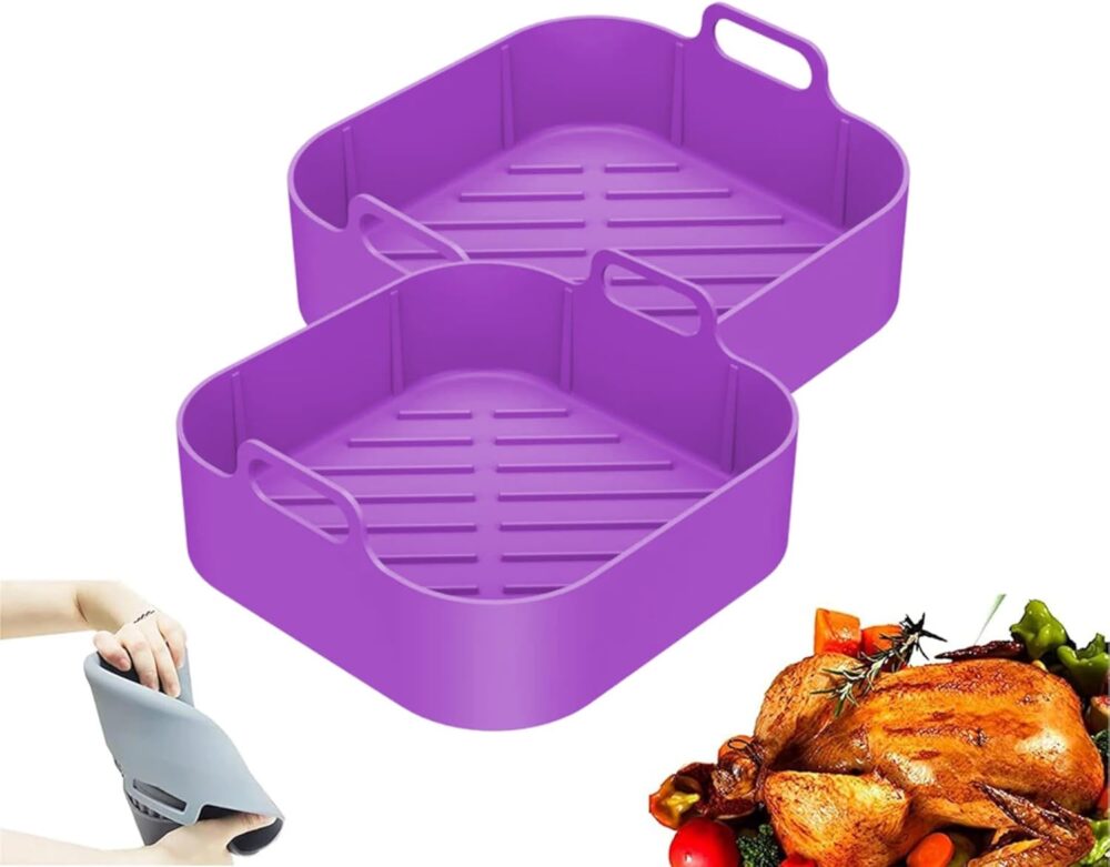 Forma de Silicone Reutilizável Cesta Quadrada de Silicone Pa...