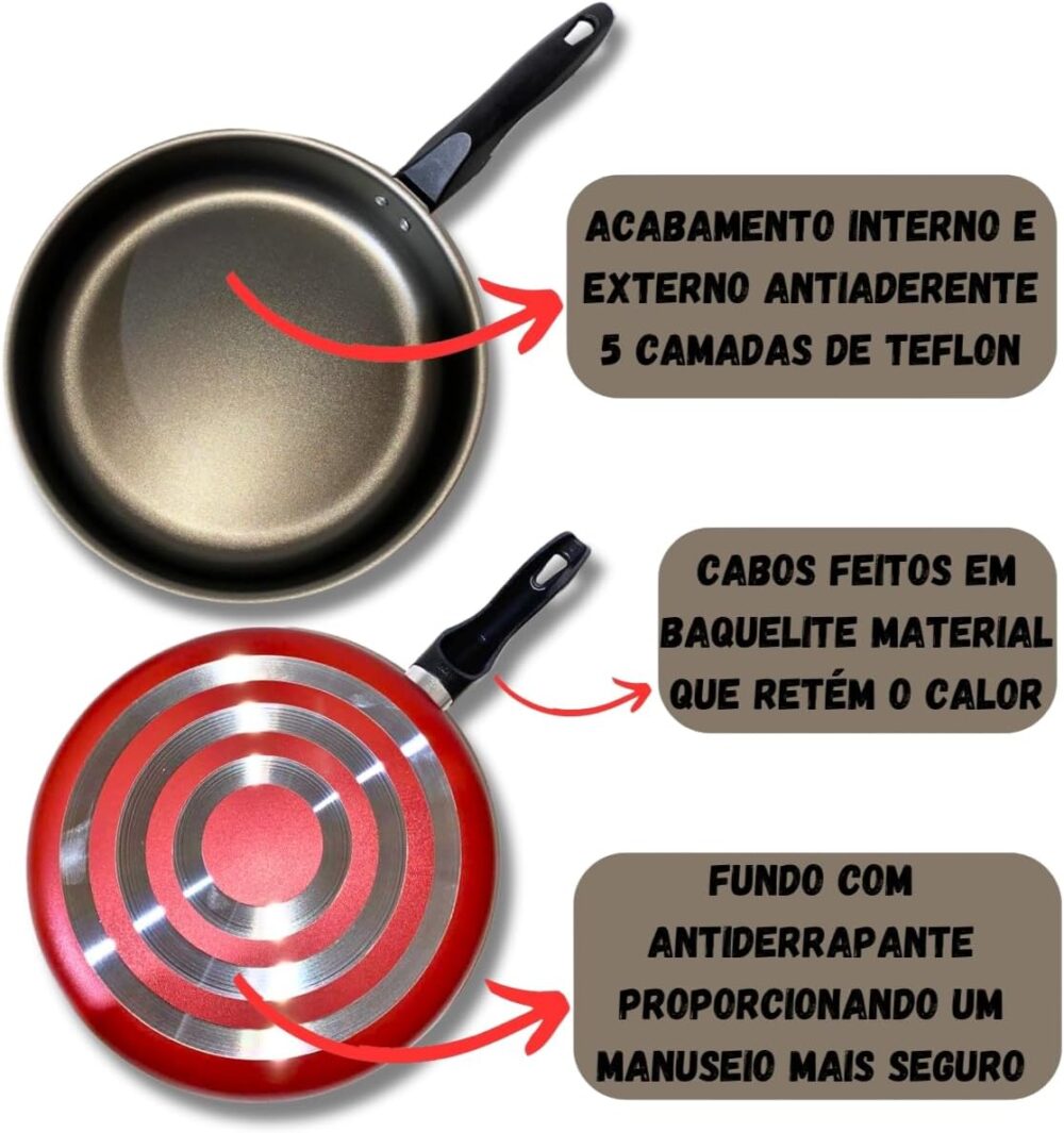 Kit Panelas Marcolar N16 E 18 Antiaderente com Tampa de vidr... - Image 2