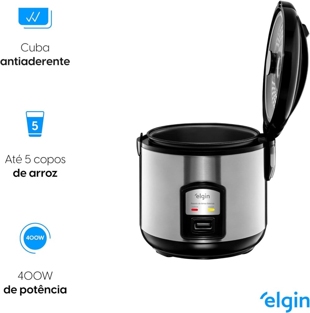 Panela de Arroz Elétrica Elgin Capacidade 5 Xícaras 1 Litro ... - Image 4