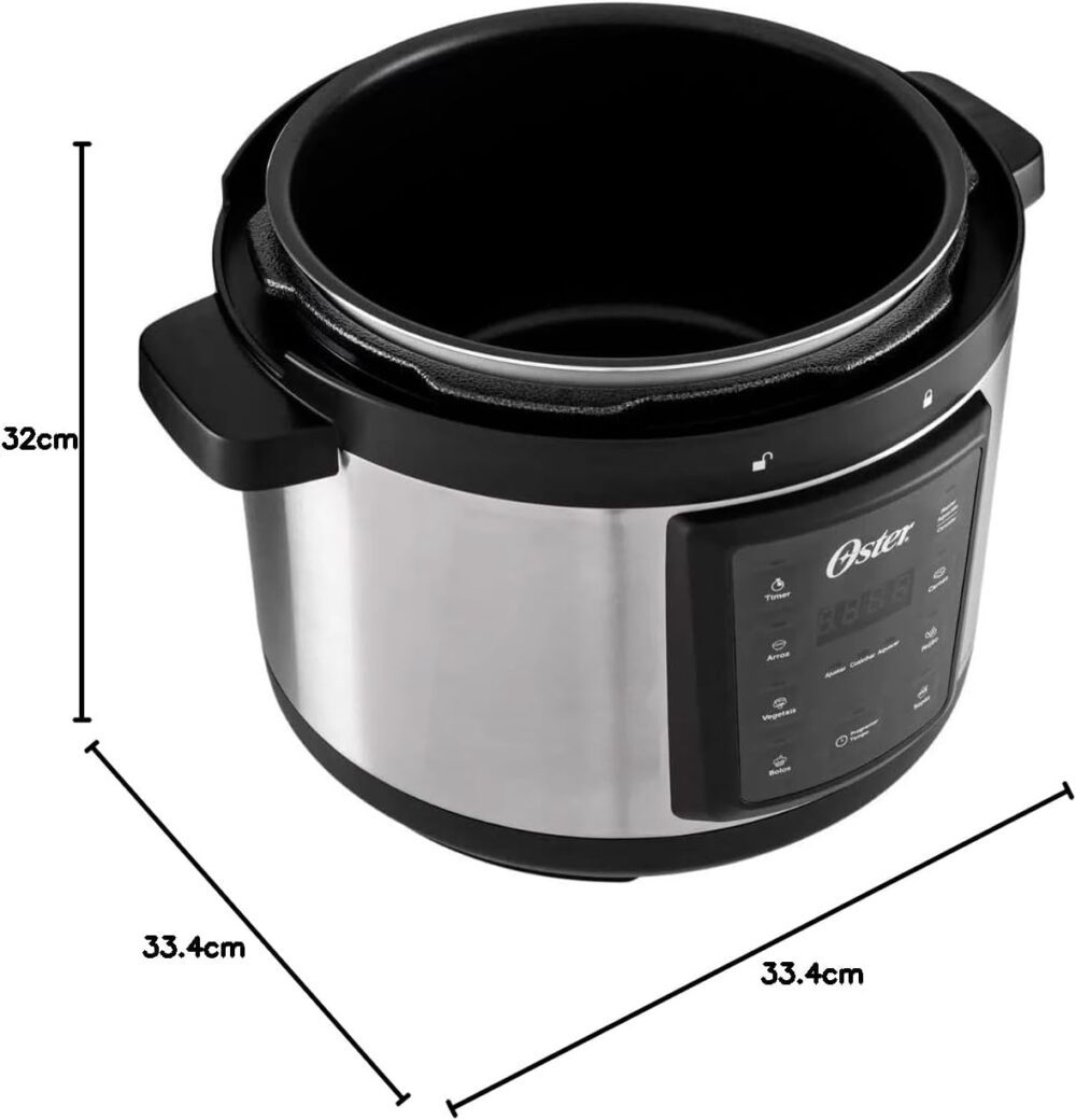 Panela de Pressão Elétrica Oster, Digital, 5L, 220V, Inox/Pr... - Image 10